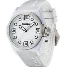 Timberland Radler Unisex Quartz Watch With White Dial Analogue Display And White Silicone Strap 13328Jpws/01