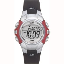 Timex Calendar/Chronograph 1440 Watch w/ST/Red Case, Digital Dial,