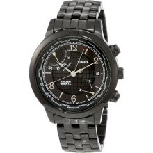 Timex Intelligent World Time Black Dial Black Ion-plated Mens Wat ...