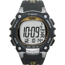 Timex Ironman Traditional 100-lap W/ Flix System - Black/silver/yellow Watch