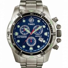 Timex Mens Expedition Blue Dial Stainless Steel Bracelet Watch T4 ...
