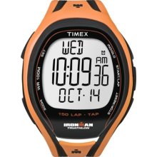 Timex Men's Ironman T5K254 Orange Resin Quartz Watch with Digital Dial