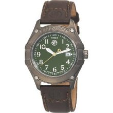 Timex Men's T49699 Analog Stainless Steel Leather Strap Expedition Watch