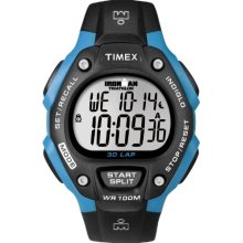 Timex Mens T5k5219j Sport Ironman Black And Bright Blue Full Size 30