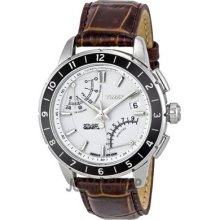 Timex Mens Watch T2n496 Quartz Cronograph With Croc Style Leather Wrist