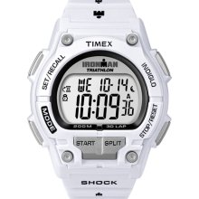 Timex T5K429 IRONMAN 30-Lap Shock White Case and Resin Strap Sports
