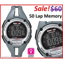 Timex Women's Ironman Triathlon Running Sport 50 Lap Memory Mid Size Watch 5k162