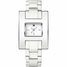 Tommy Hilfiger White Enamel And Stainless Steel Ladies Watch 1781188