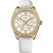 Tommy Hilfiger White Leather Ladies Watch