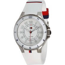Tommy Hilfiger Women's White Silicone Strap Watch 1781271