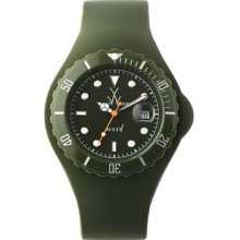 Toy Unisex Jelly Green Plastic Resin Case Green Dial Silicone Strap Date Display Quartz JTB20HG