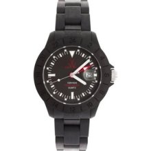 Toy Watch Unisex Jet Lag Jet03gu Black Plasteramic Strap Quartz Movement RrpÂ£175