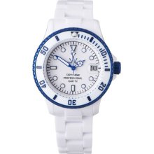 Toy-watch Women's Fluo White & Blue Aluminium Fla02whbl