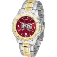 Troy University Trojans Men's Stainless Steel and Gold Tone Watch