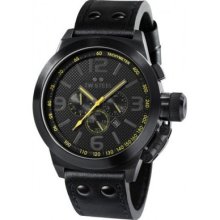 Tw Steel Canteen Black And Yellow Chronograph 45mm Mens Watch Tw900