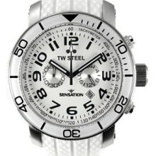 Tw Steel Tw834 White Sensation Chrono 45mm Mens Watch Fast Shipping