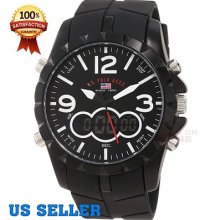 U.s. Polo Assn. Men's Us9235 Black Analog Digital Strap Watch