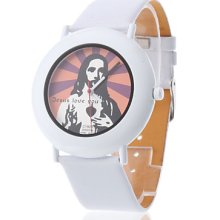 Unisex Love You PU Quartz Analog Wrist Watch (Assorted Colors)
