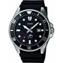 unisex MDV106-1AMns Blk and Silvertone Analog Blk Dial,, Date di ...