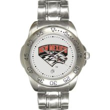 University of New Mexico Lobo wrist watch : New Mexico Lobos Men's Gameday Sport Watch with Stainless Steel Band