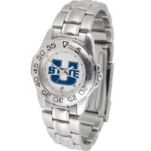 Utah State Aggies Womens Steel Sports Watch