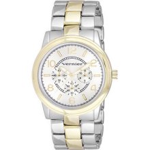 Vernier Women's V207 Round Two Tone Chrono Look Bracelet Watch