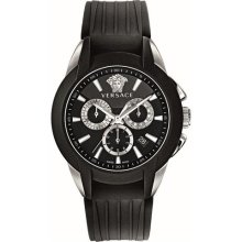 Versace Character Mens Chronograph Black Watch ...