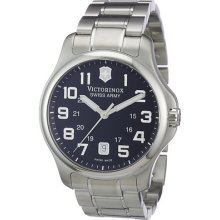 Victorinox Swiss Army Black Dial Mens Watch 241358 Free Gift Stainless Steel