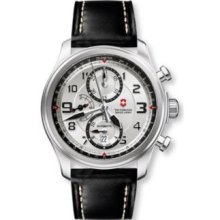 Victorinox Swiss Army Men's Swiss Automatic Telemeter Chronograph Exhibition Case Back Strap Watch