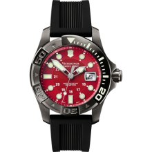 Victorinox Swiss Army Men's Dive Master 500 Red Dial Watch (Red)