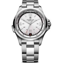 Victorinox Swiss Army Night Vision Silver Face Stainless Steel Watch 241571
