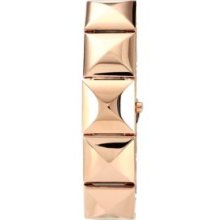 Vince Camuto Watch, Womens Rose Gold-Tone Pyramid Covered Link Bracele