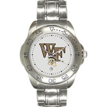 Wake Forest University Deacon watch : Wake Forest Demon Deacons Men's Gameday Sport Watch with Stainless Steel Band
