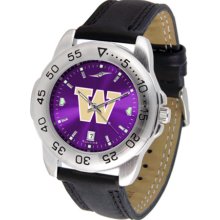 Washington Huskies Sport AnoChrome Men's Watch with Leather Band