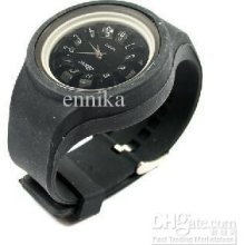 Watch Black Color 5pcs High-quality Silicone Fashion Quartz Watch Wr