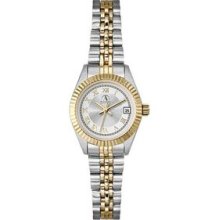 Watch Creations Ladies` Roman Numeral 2-tone Bracelet Watch