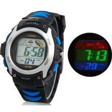 Water Resistant Digital Watch with Plastic Strap
