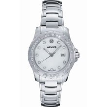 Wenger 'Elegance' Mother Of Pearl Dial Watchwith Alpine Crystals