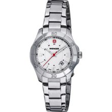 Wenger Ladies Alpine White Dial Stainless Steel Bracelet Watch