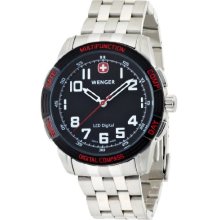 Wenger Men's Led Nomad Multifunction Compass Analogue Digital Watch 70436 With Steel Bracelet