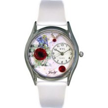 Whimsical watches birthstone: july silver watch - One Size