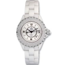 White Ceramic Couture Watch for Ladies