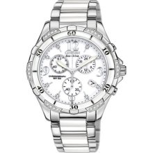 Womans Citizen Eco-Drive Chronograph Watch in Ceramic (FB1230-50A)