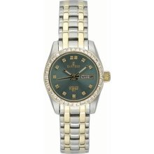 Women Sartego STGN75 Two Tone Stainless Steel Automatic Green Di ...