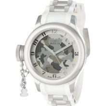 Women's 11359 Russian Diver Grey and Off White Camouflage Dial White