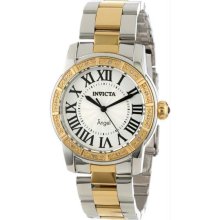 Women's Angel Two Tone Stainless Steel Case and Bracelet Silver Tone D