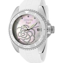 Women's Angel White Crystals White Rubber