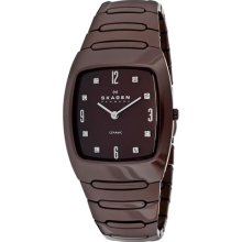 Women's Burgundy Dial Burgundy Ceramic ...