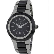 Women's Ceramic Case and Bracelet Black Tone Dial Date Display