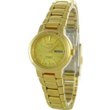 Women's Gold Tone Seiko 5 Automatic Dress Watch
